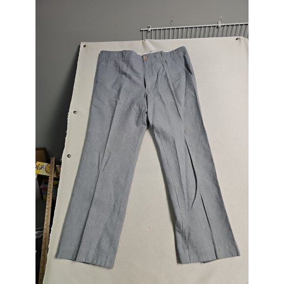 Banana Republic Other - Banana Republic Pants Blue Stripe Linen Cotton Relaxed Fit Drawstring Mens 35x30